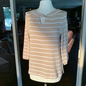 Striped beige top from Chico’s sz 1